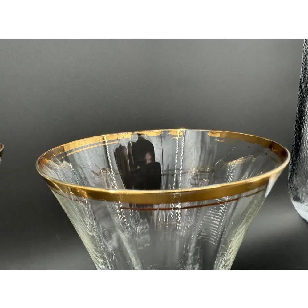 Mikasa Jamestown Gold Iced Tea Glasses Set of 2 8-1/8